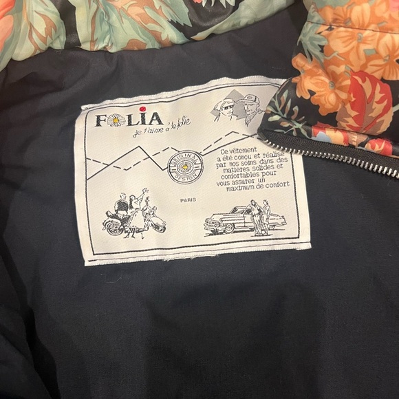 VINTAGE 90’s FOLIA Paris Floral Cottagecore VGUC Puffer Jacket - Picture 3 of 7